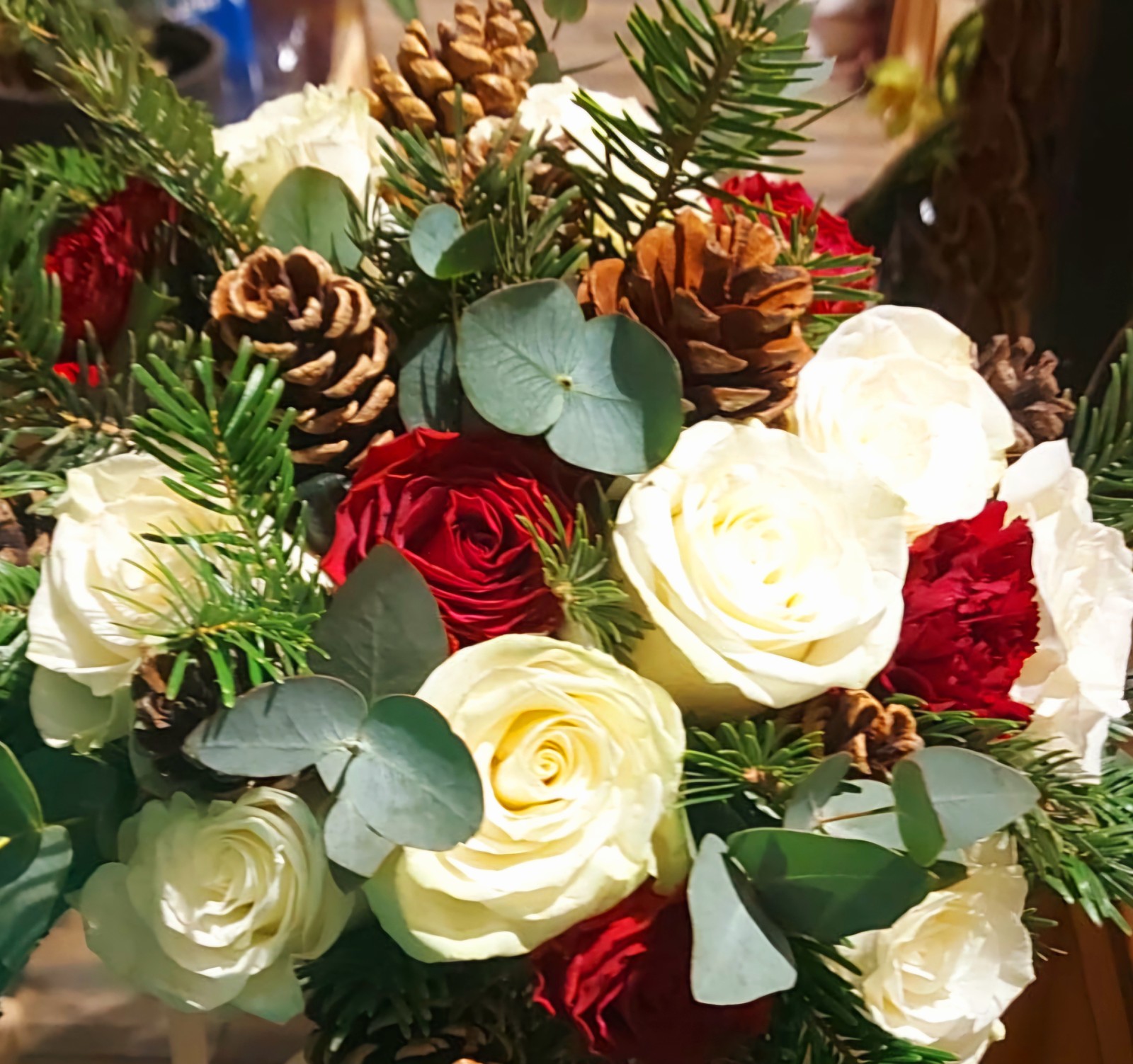 Commande composition florale de mariage table d'honneur Elbeuf 76500 en Seine Maritime